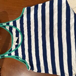 Abercrombie & Fitch Kids Blue and White Striped Tank Top